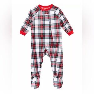 Family Pjs Holiday Baby Stewart Plaid Footed Pajamas,Stewart Plaid,24 Months